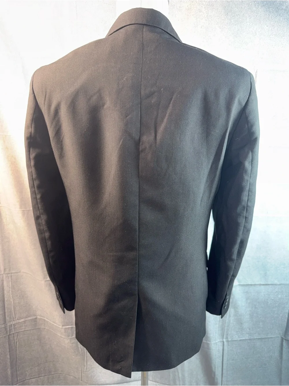 2274-Alfani Black Two-Button Notch Lapel Sport Coat